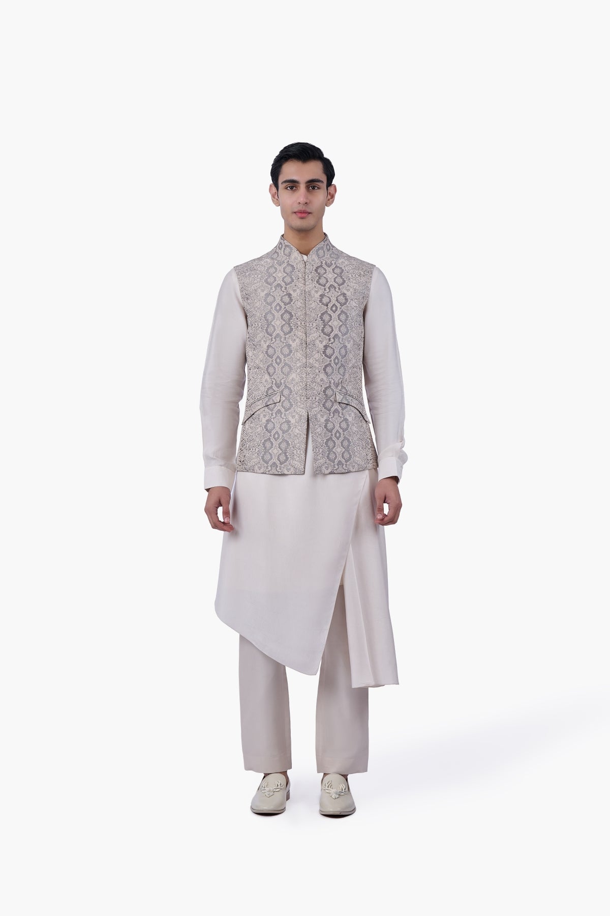 Silver Scale Nehru Jacket