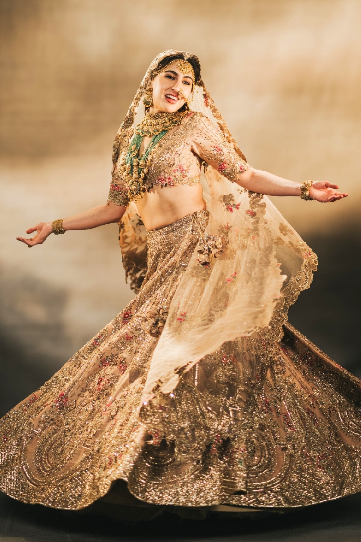 Sara ali khan in "Anviksha" Bridal Lehenga