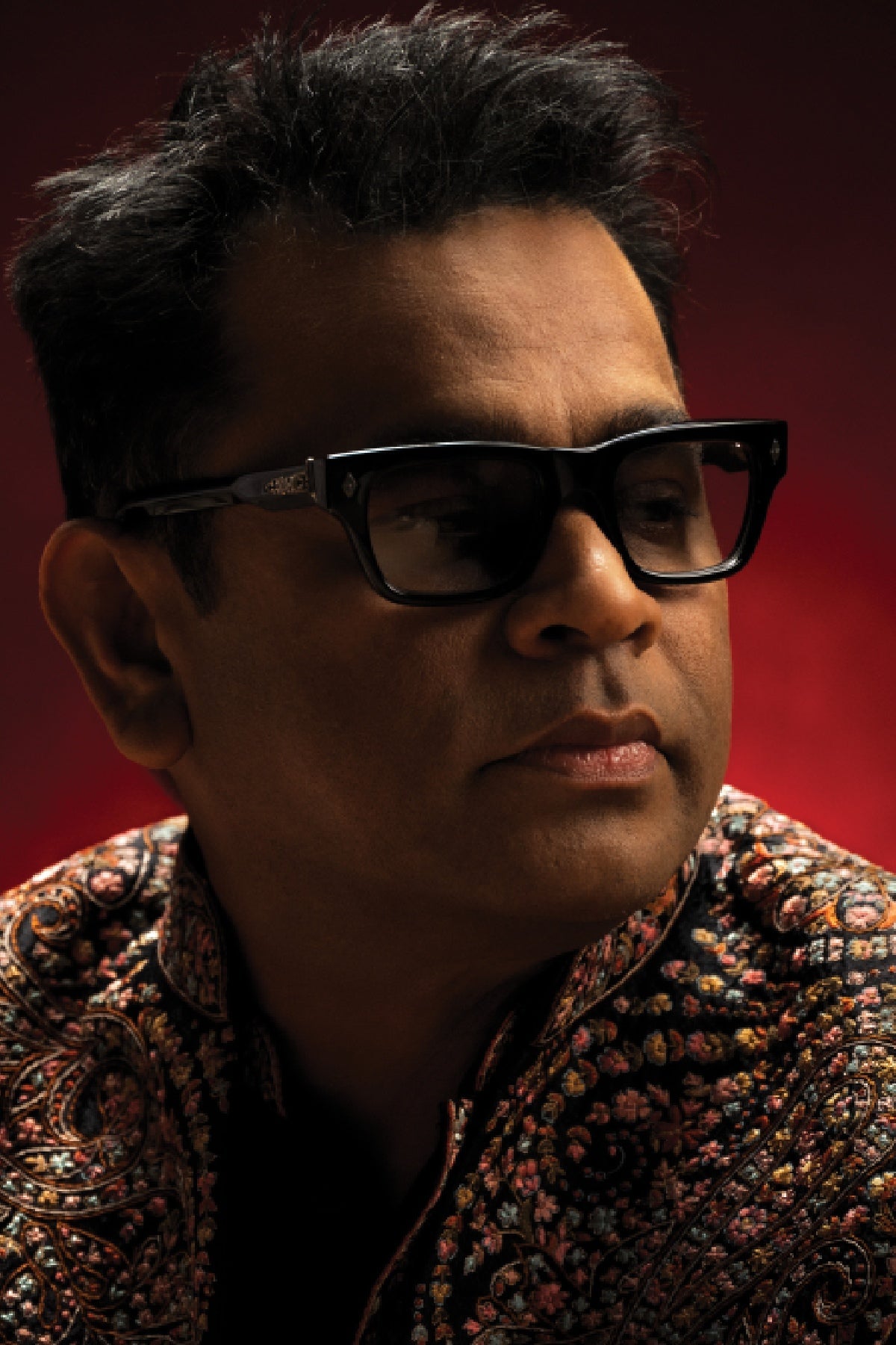 Ar Rahman in Nightroot Long Open Jacket, Kurta and Pant Set
