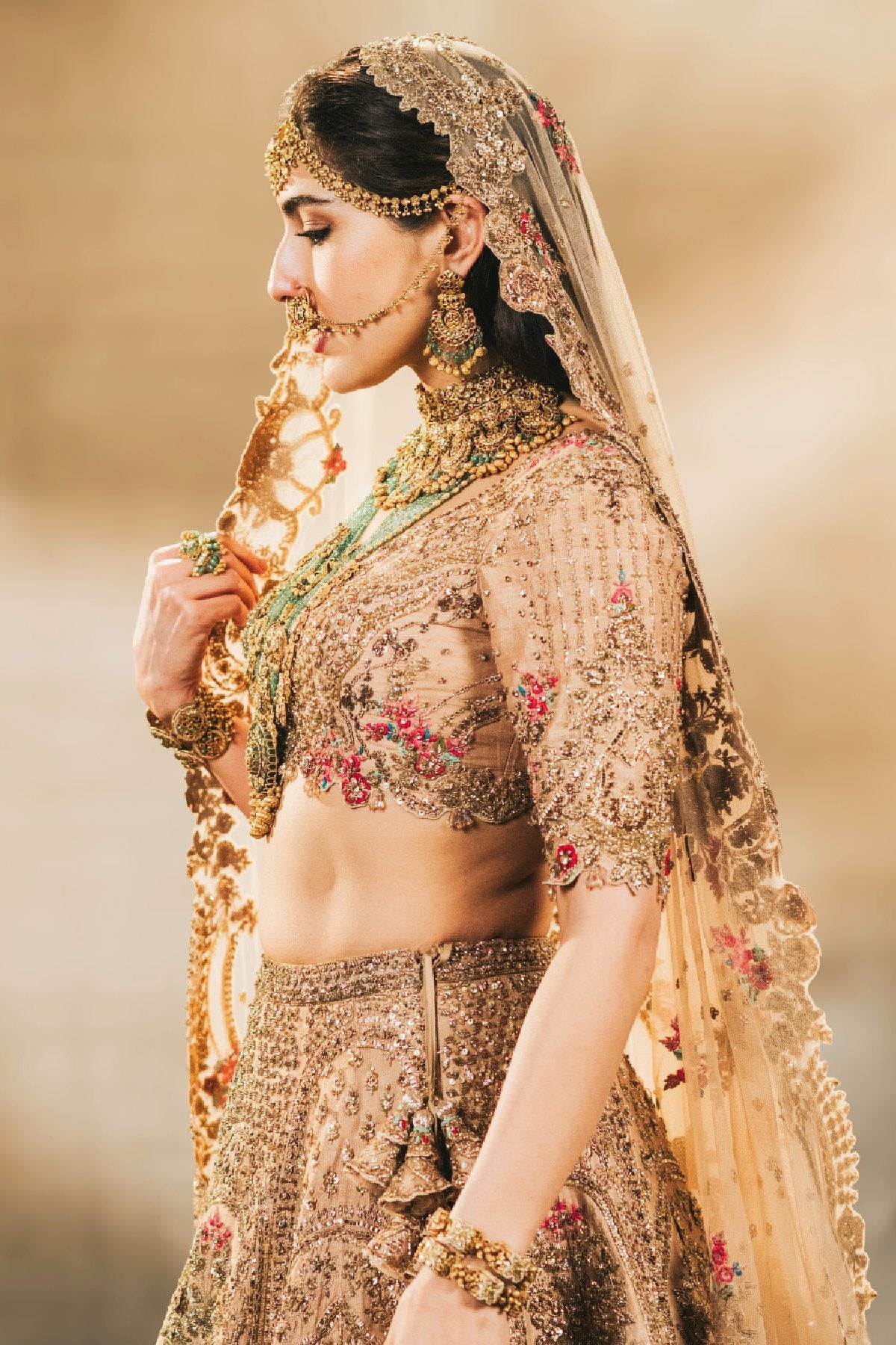 Sara ali khan in "Anviksha" Bridal Lehenga