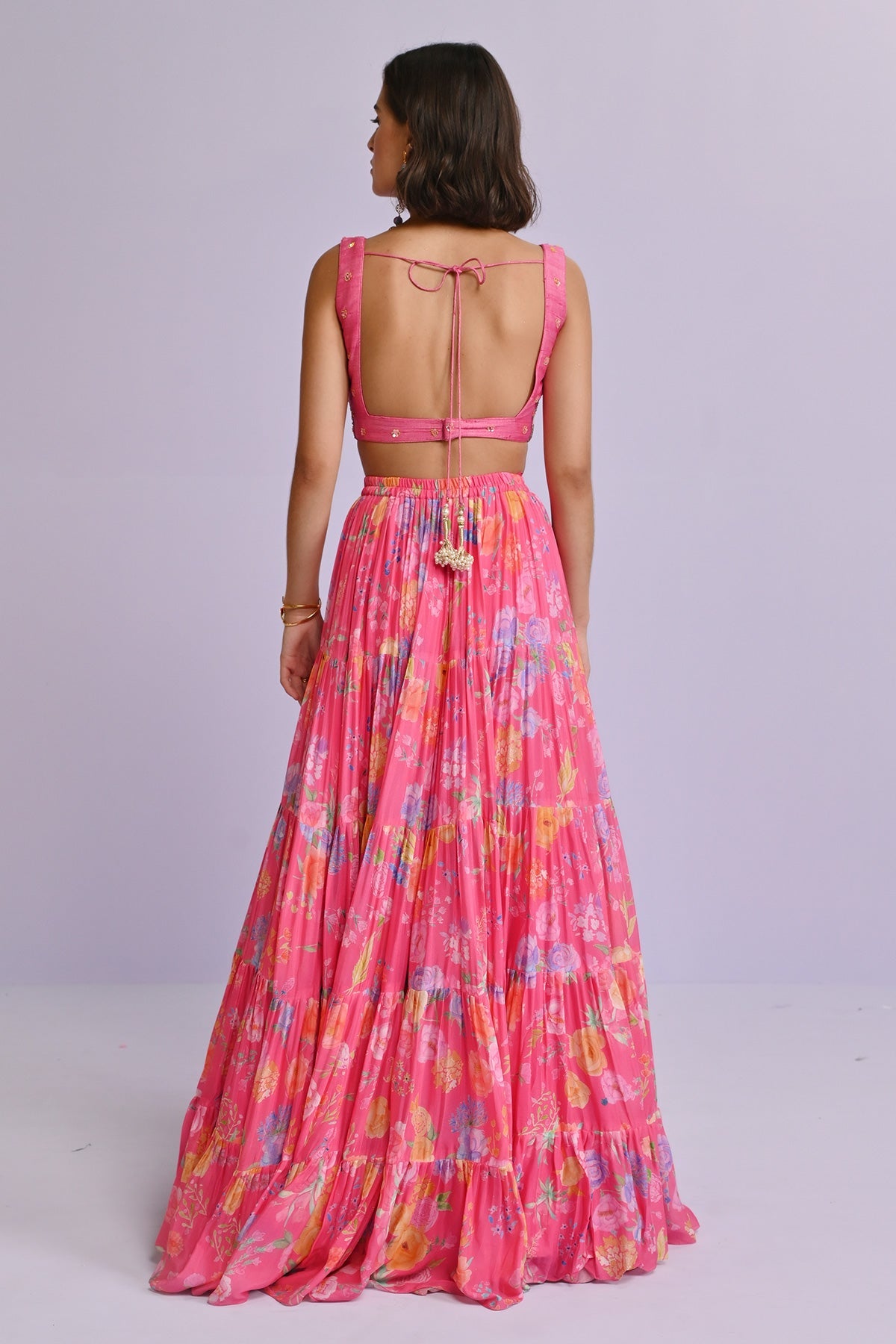 DIANA GEORGETTE FRILL SET