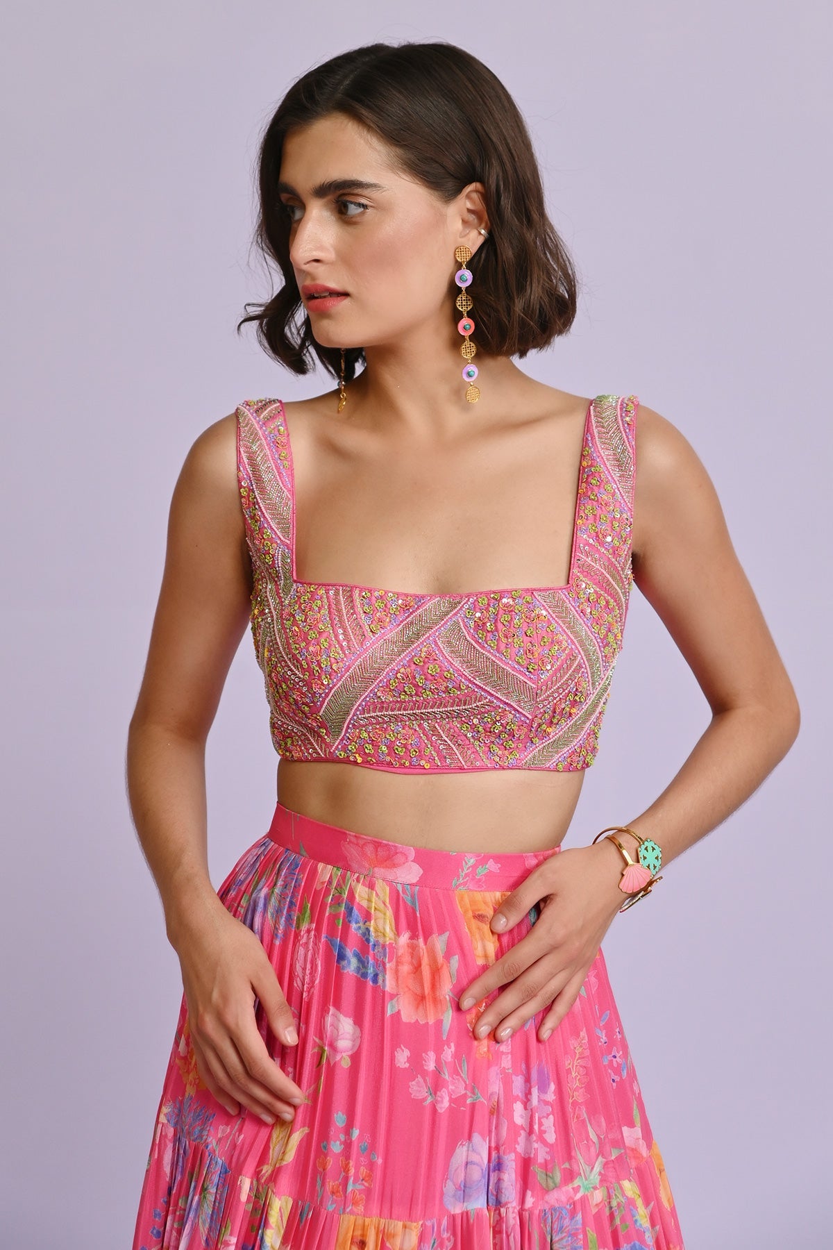 DIANA GEORGETTE FRILL SET