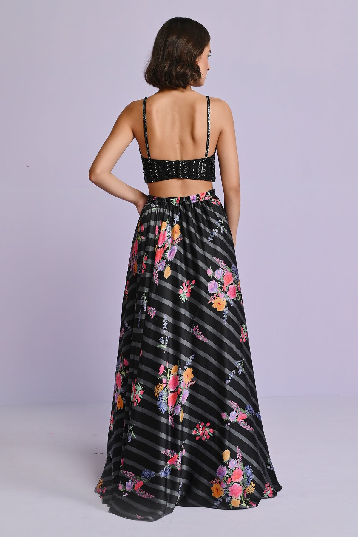 BELLA SATIN SEMI CIRCLE SKIRT