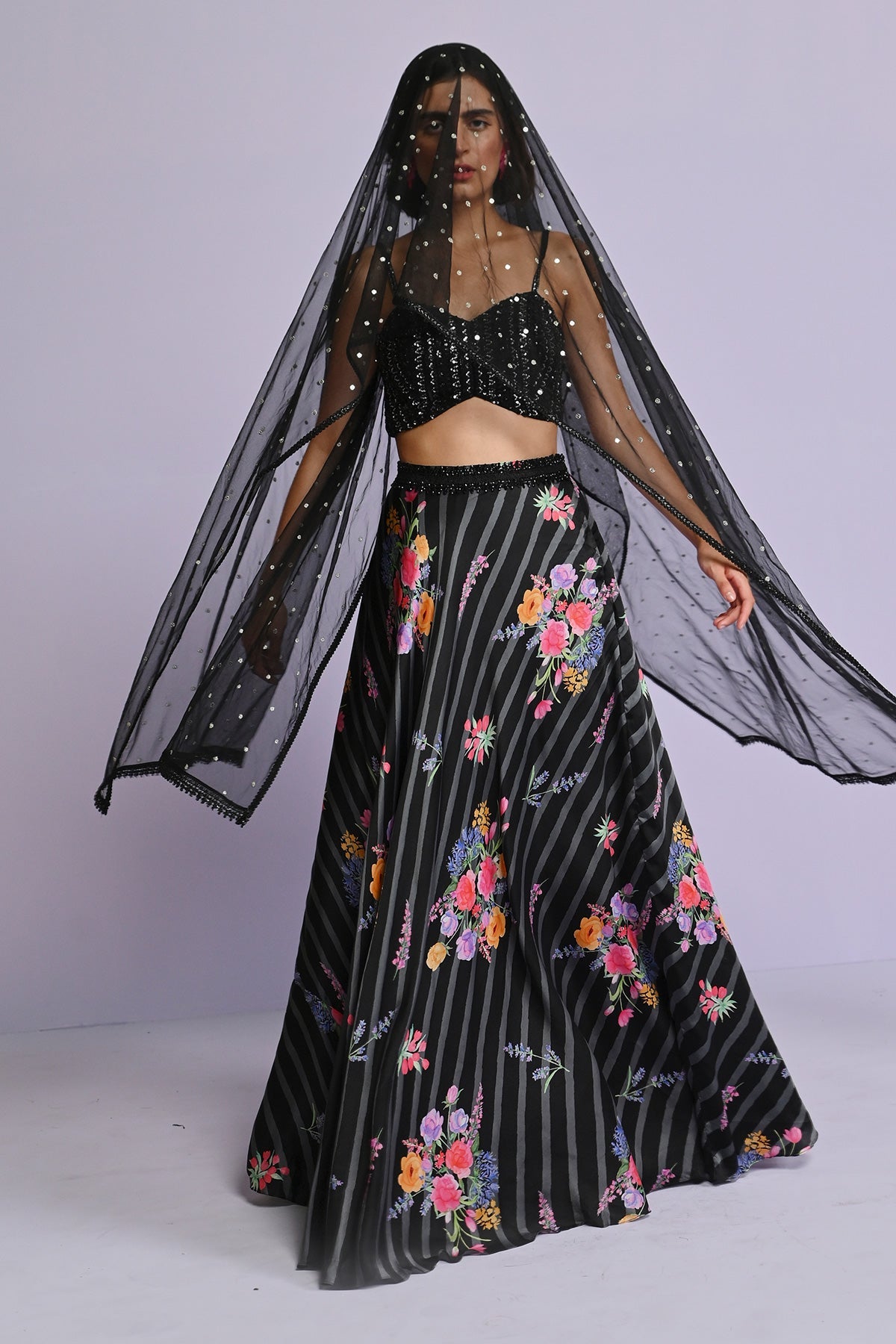 BELLA SATIN SEMI CIRCLE SKIRT