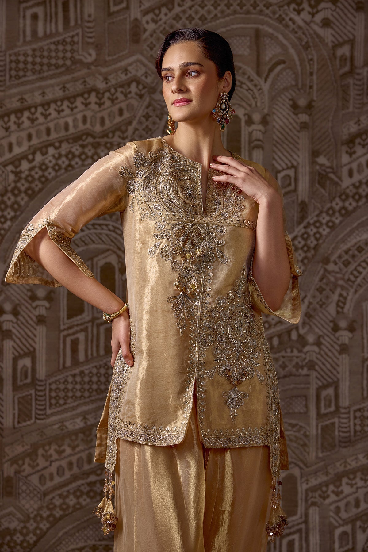 The Gold bound Kurta Set