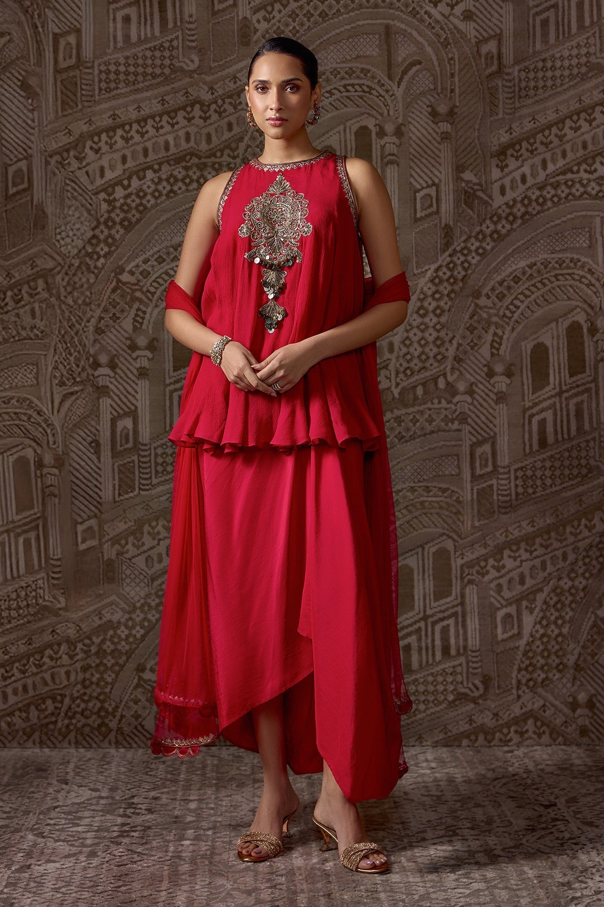 The Crest Kurti Skirt Set