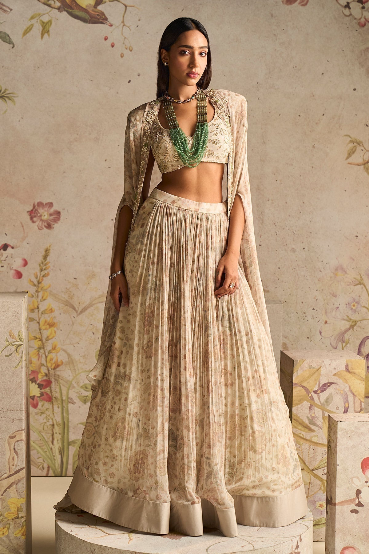 Zest Cape Lehenga Set  - Ready To Ship