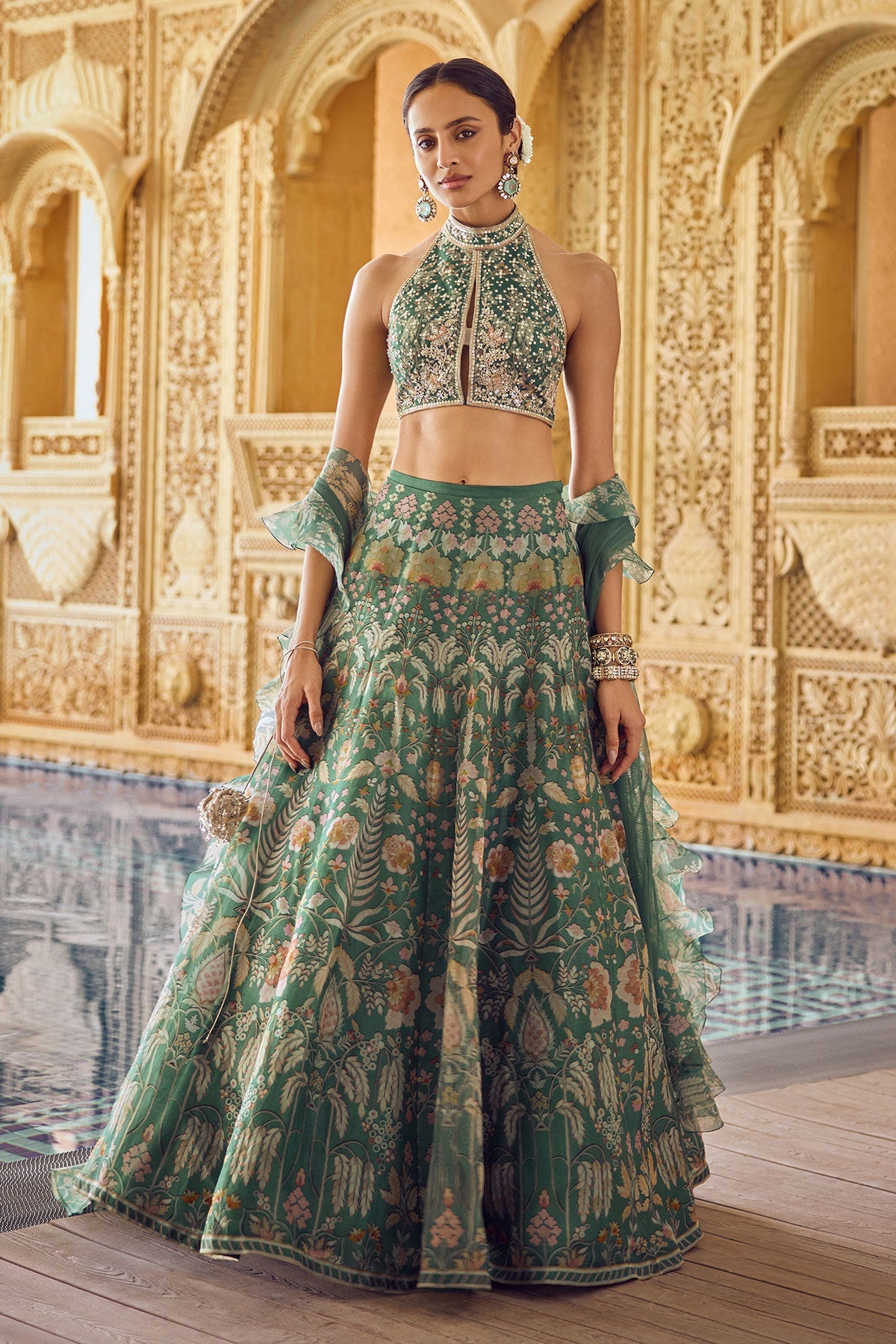 Mist Lehenga Set