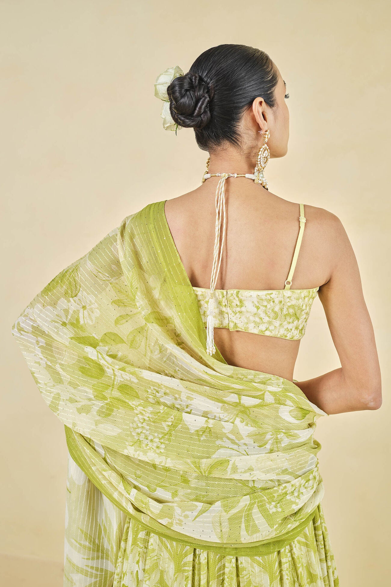 FROM THE TROPICS GEORGETTE LEHENGA - LIME