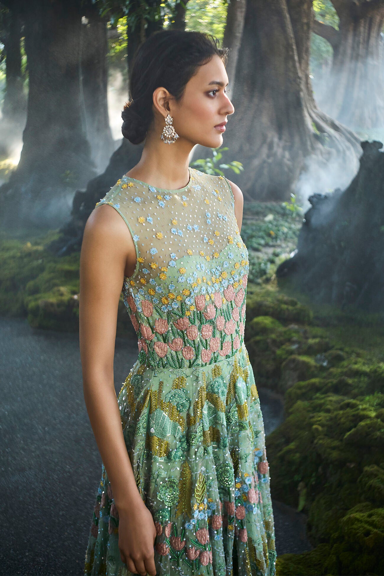 Lakeforest Embroidered Dress - Sage