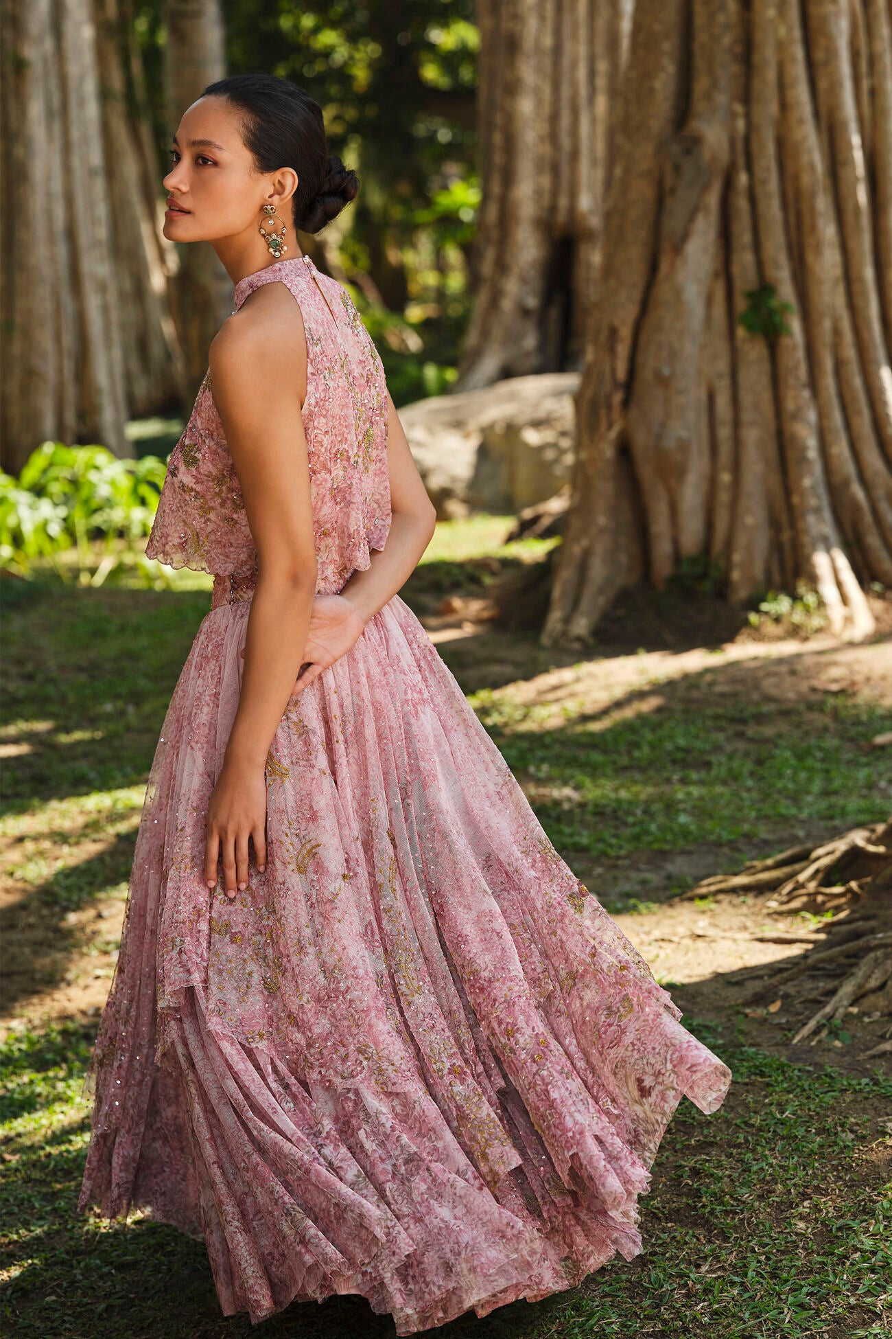 Seraphim Embroidered Skirt Set - Blush