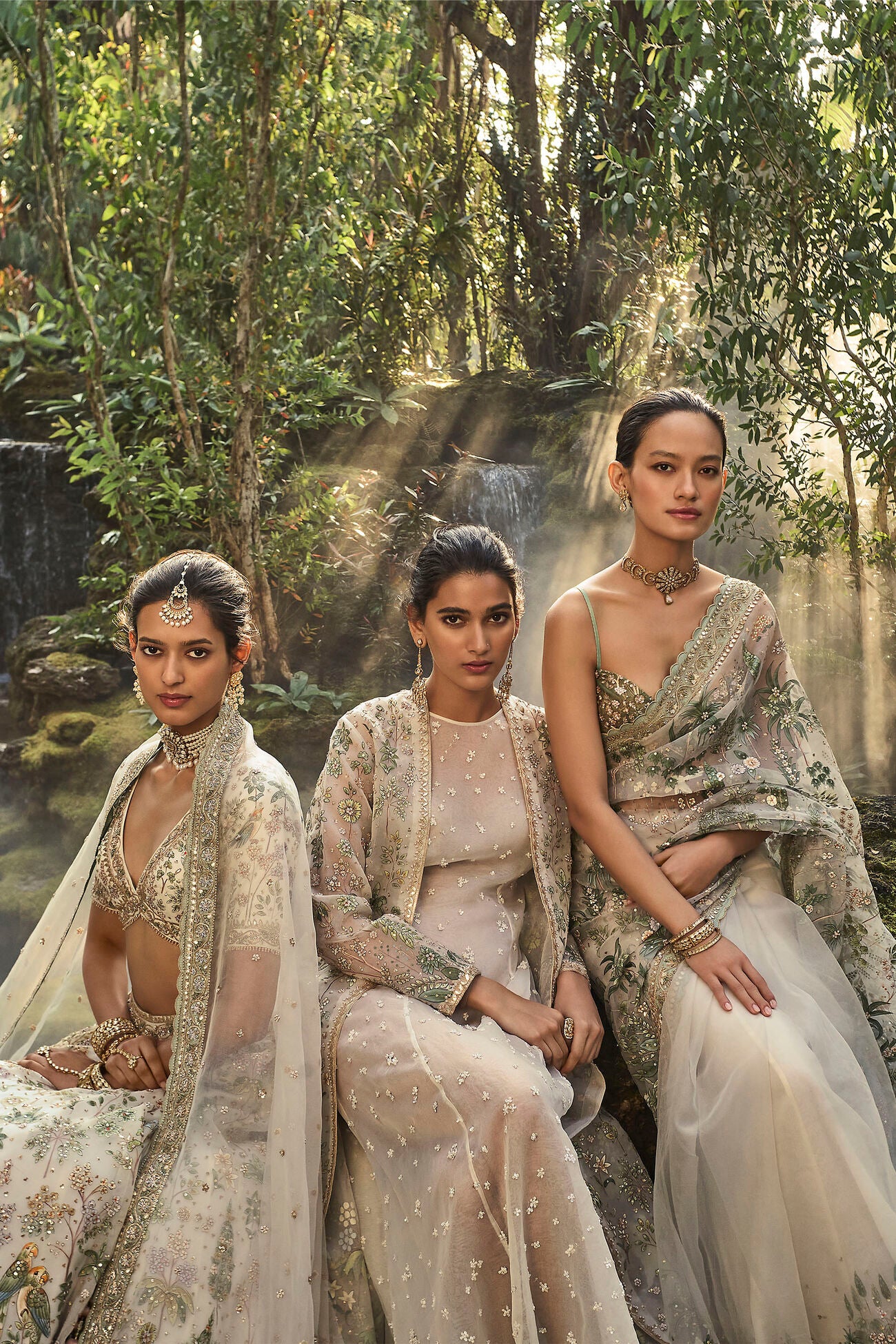 Eartha Hand-painted Pichhwai Silk Lehenga Set - Ivory