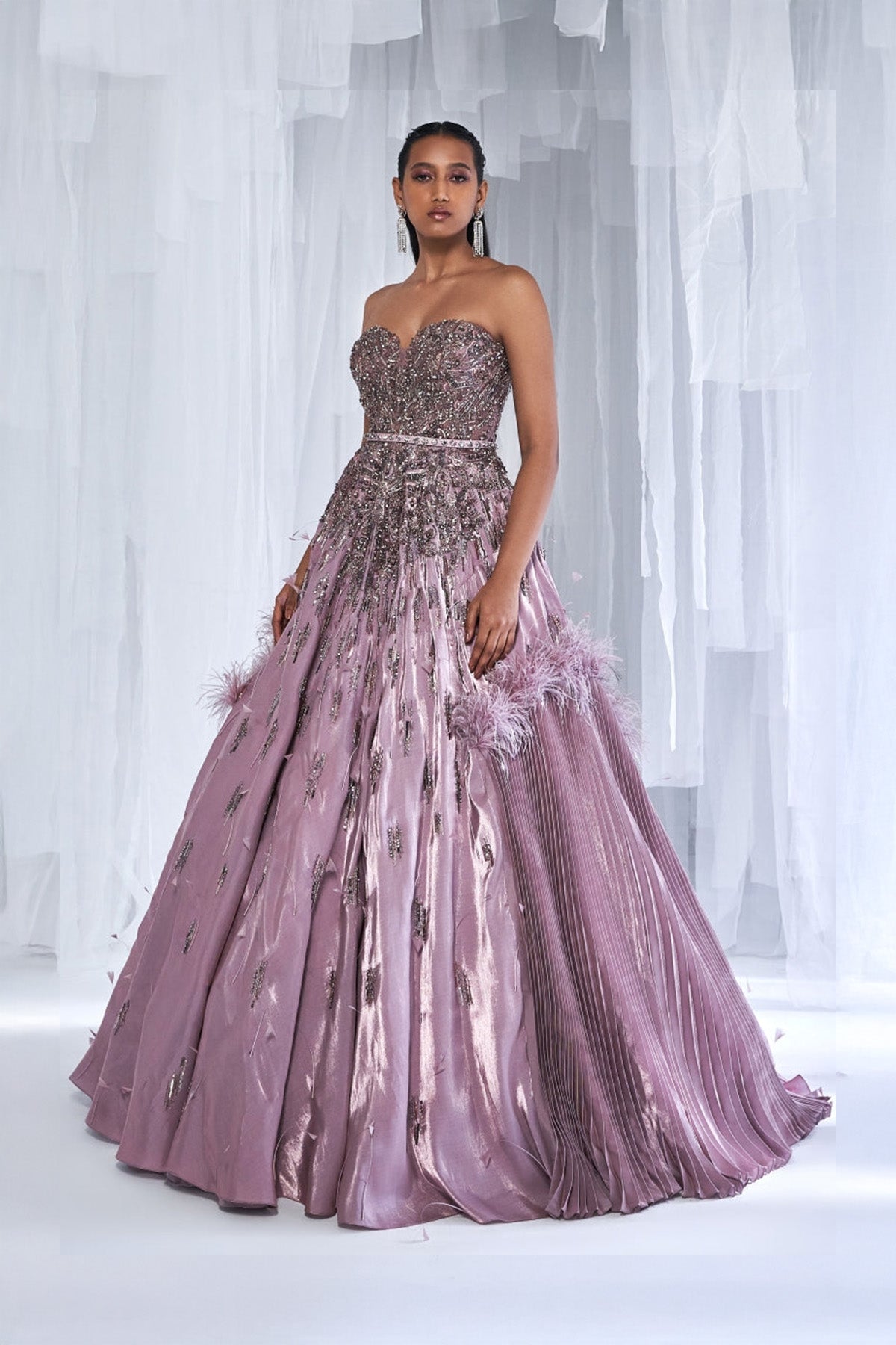 "Tuscan" Silk Satin Gown