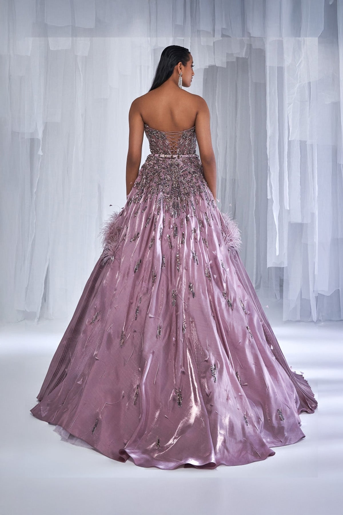 "Tuscan" Silk Satin Gown