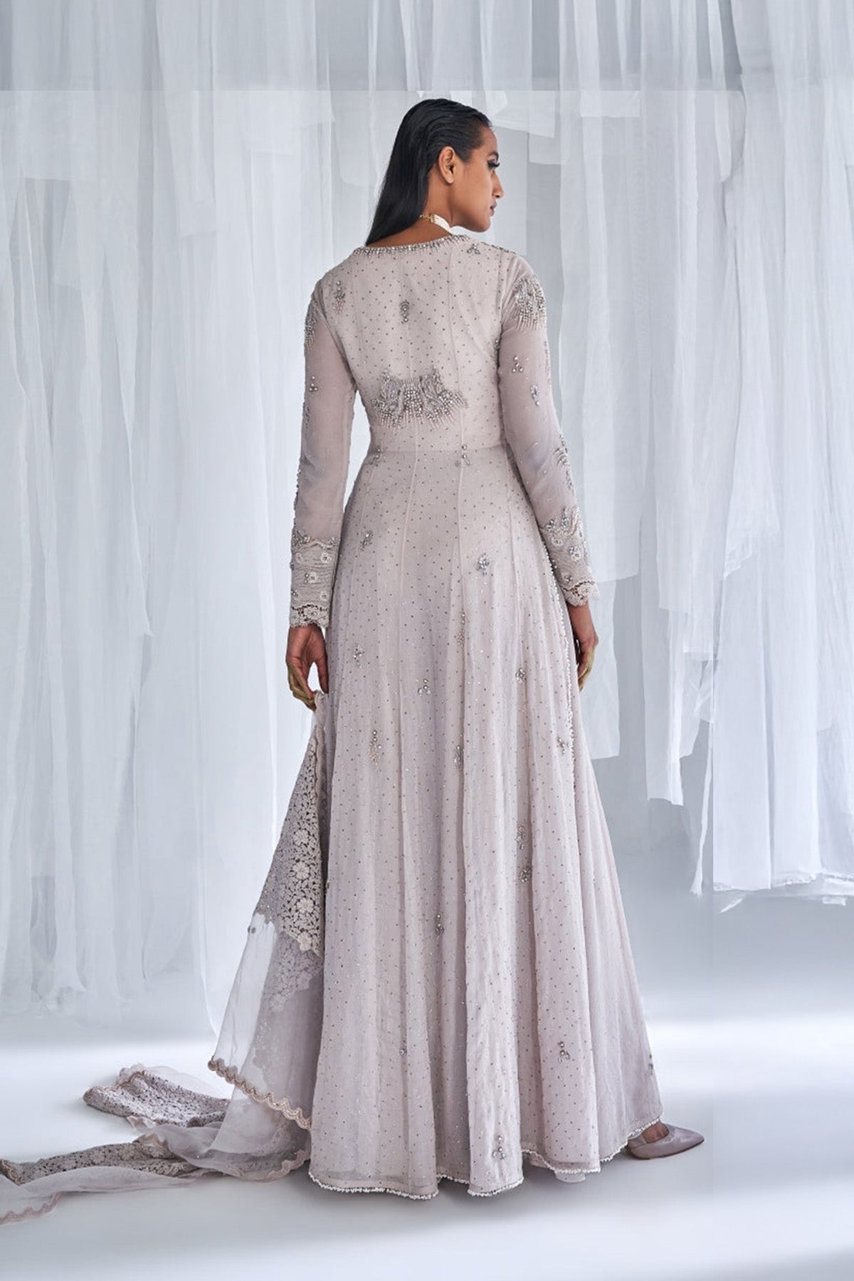 "Nova" Chiffon Kamdani Kurta Set