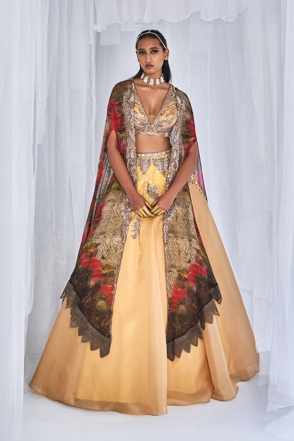 "Aaleyah" Organza Lehenga Set