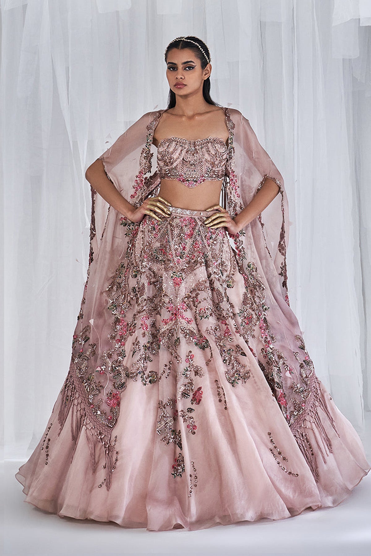 "Rosalie"  Organza Lehenga Set
