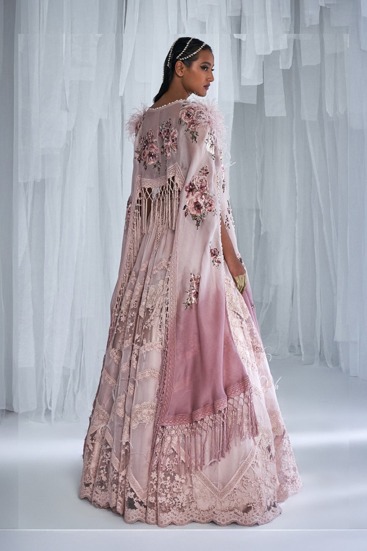 "Harini" Chantilly Lehenga Set