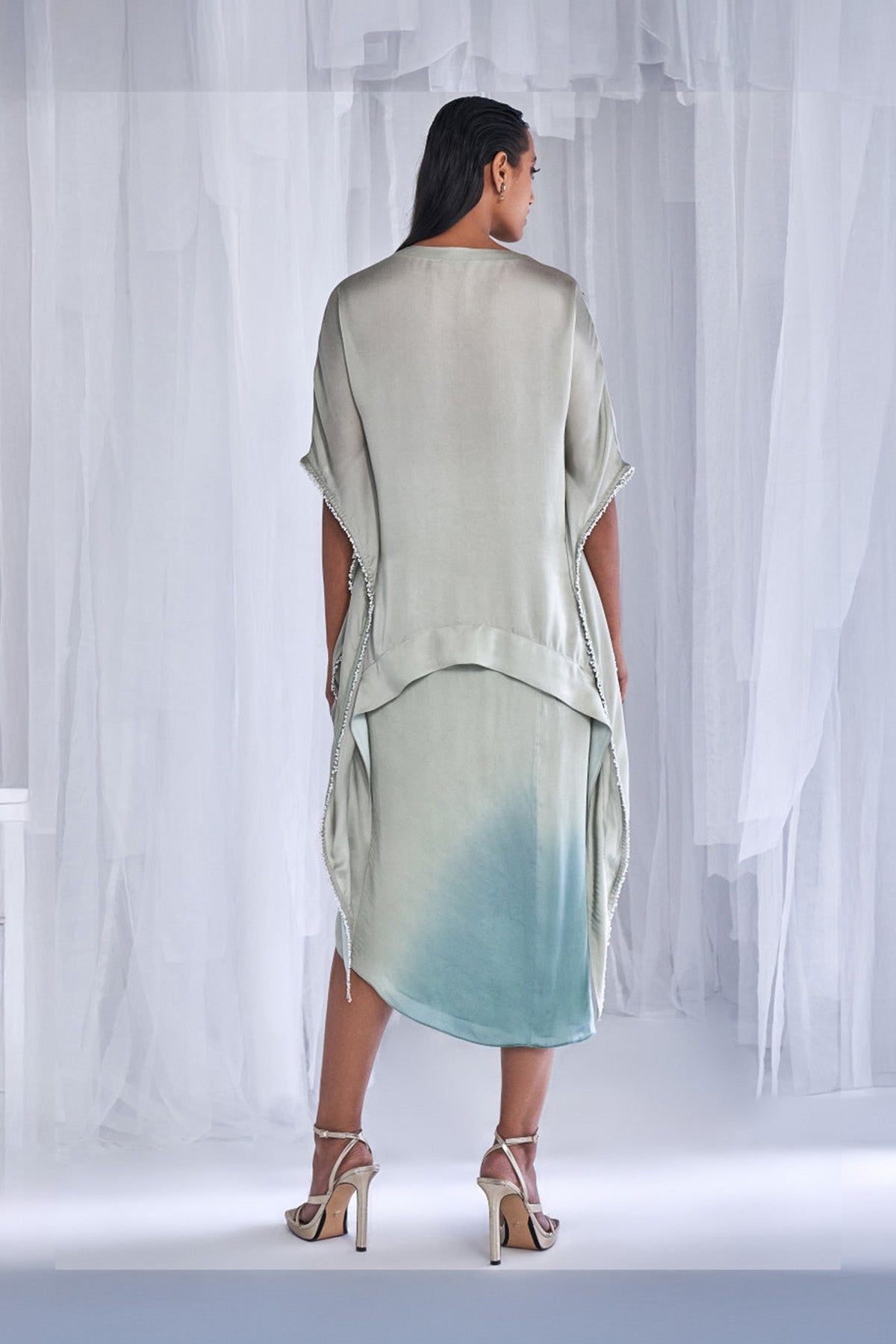 "Cohello" Short Kaftan And Skirt Set