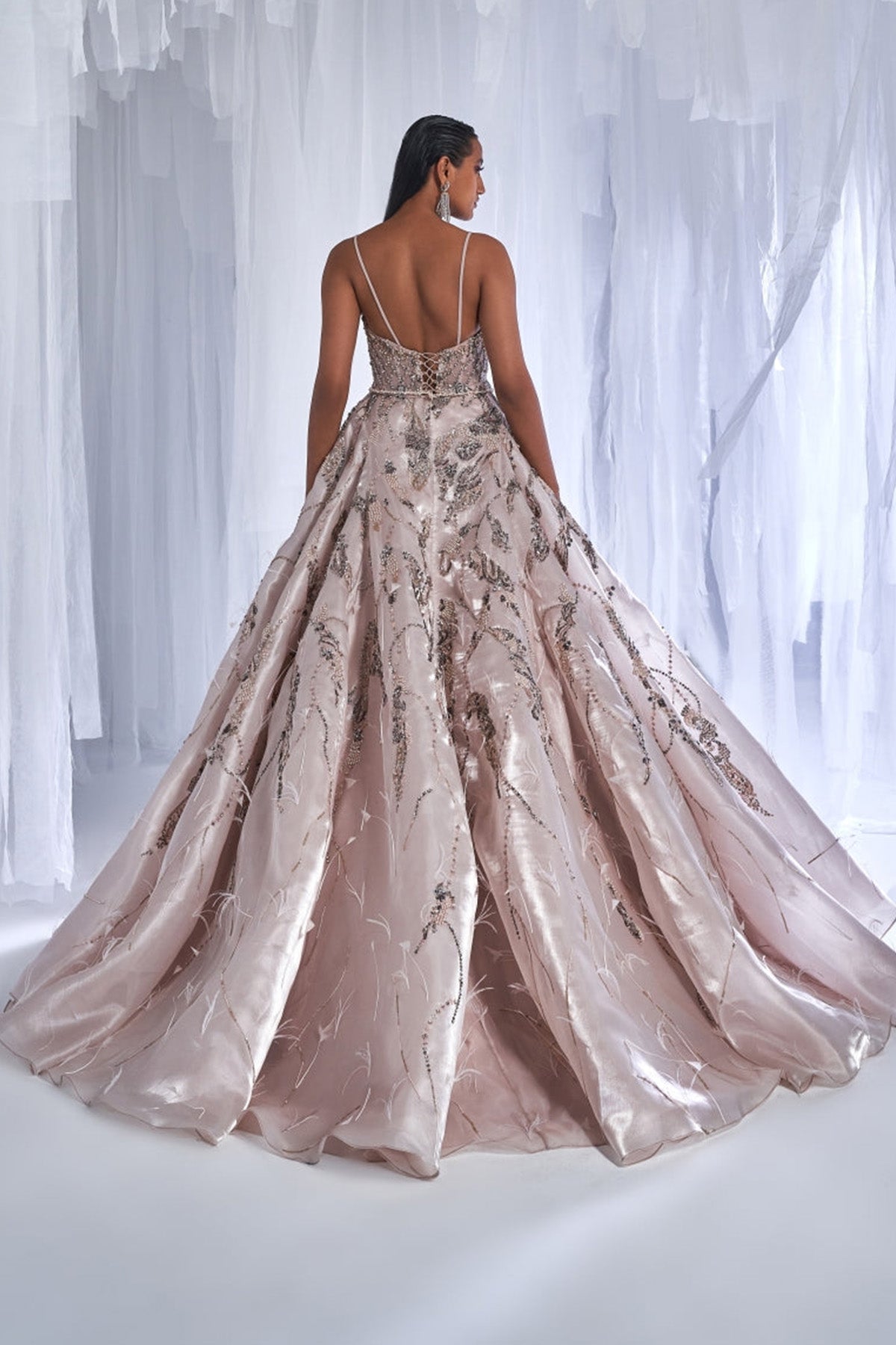 "Hannah" Silk Organza Gown