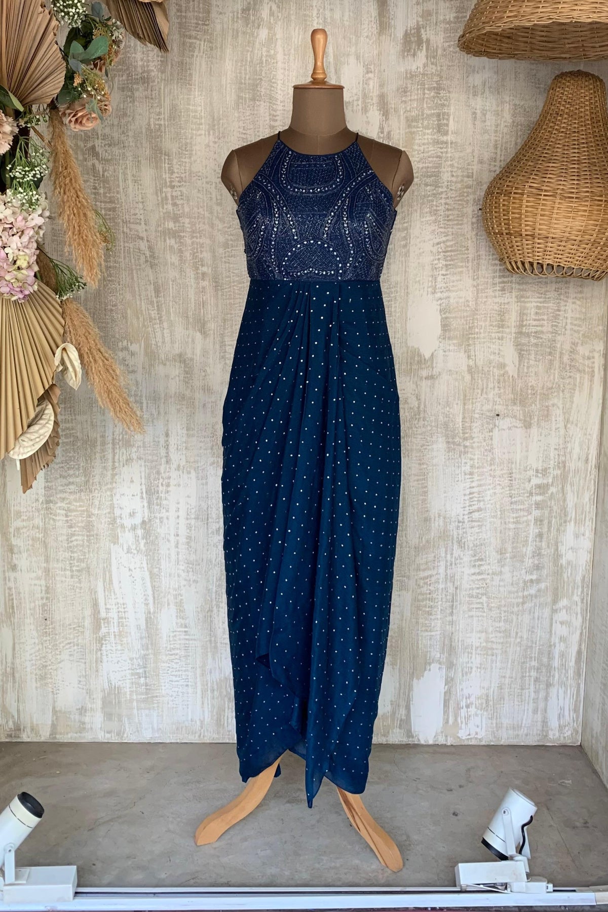 Blue Stella Cascade Dress - Ready to Ship
