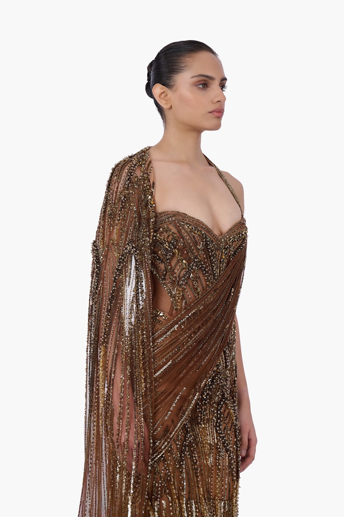 The Aurum Dominion Saree Gown
