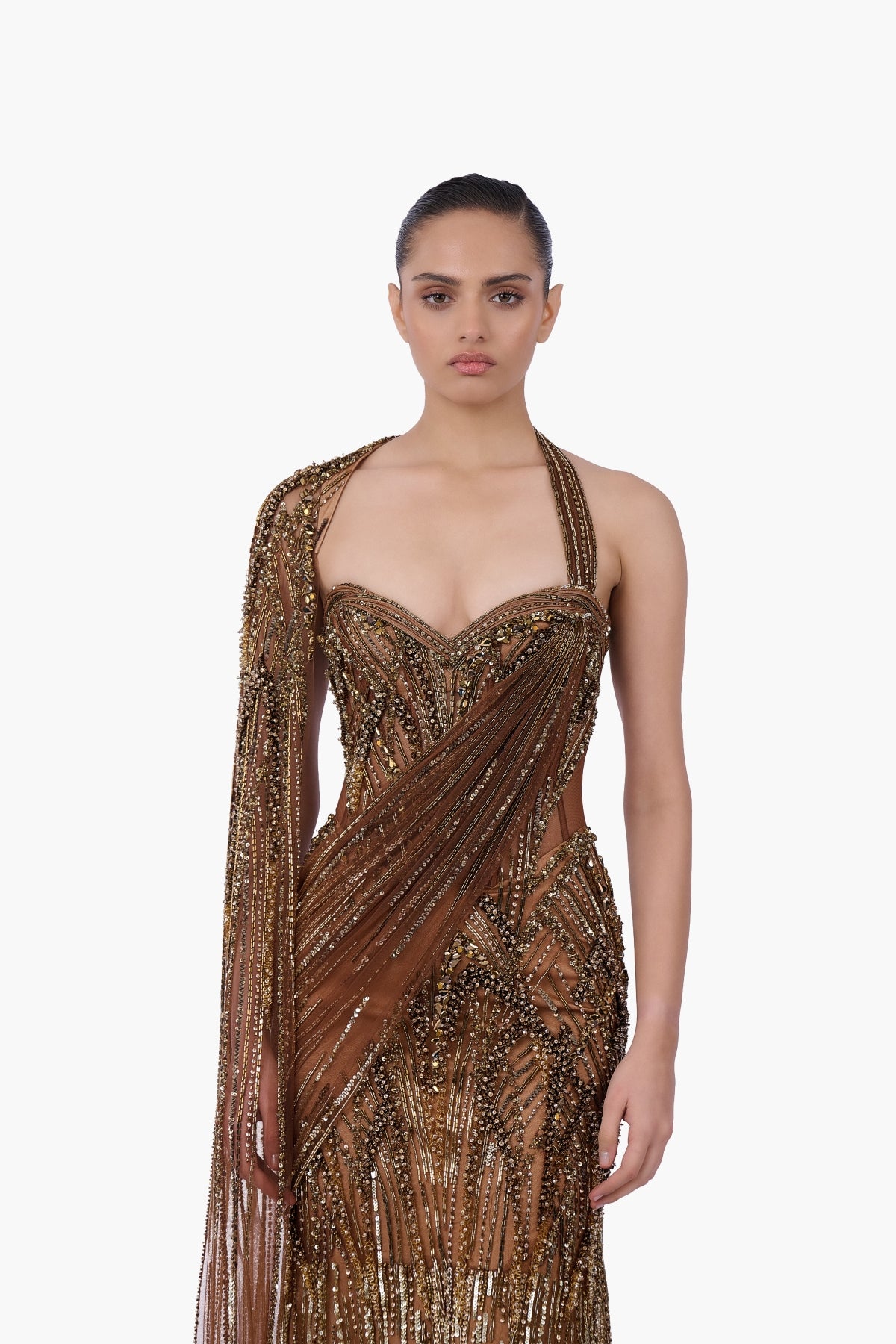 The Aurum Dominion Saree Gown