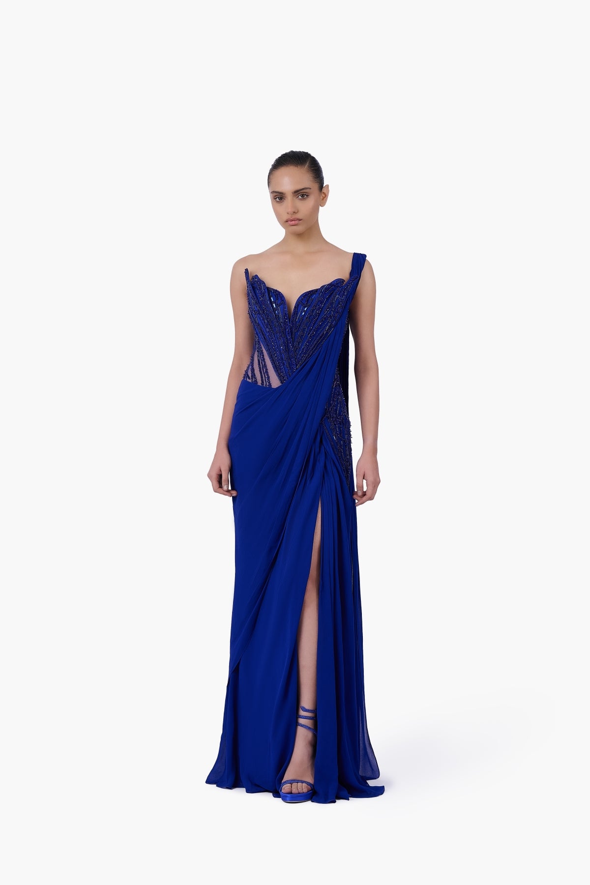 The Embellished Bodice Saree Gown