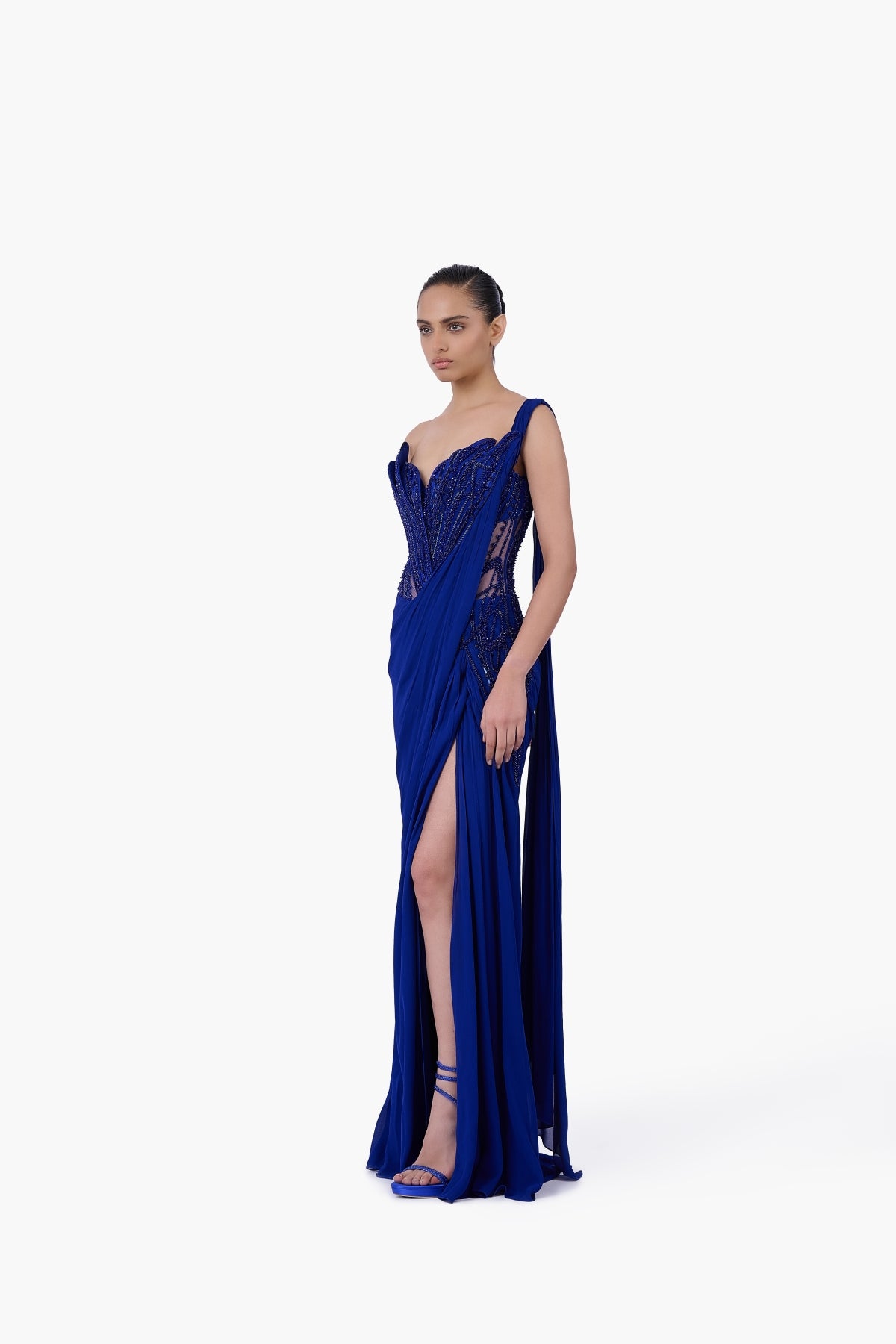 The Embellished Bodice Saree Gown