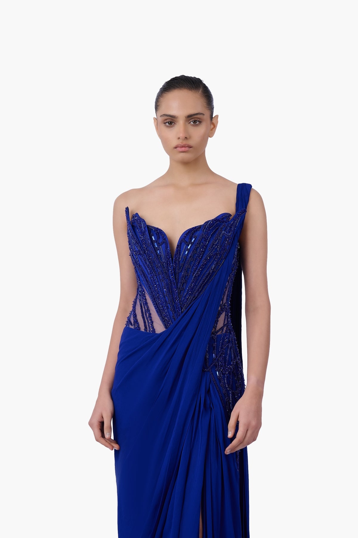 The Embellished Bodice Saree Gown