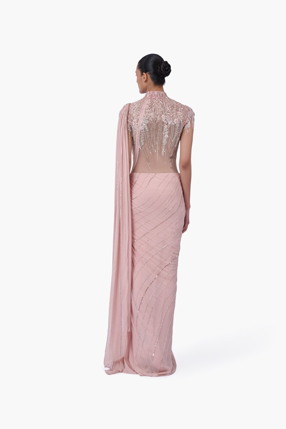 The Blush Sovereign Saree Gown