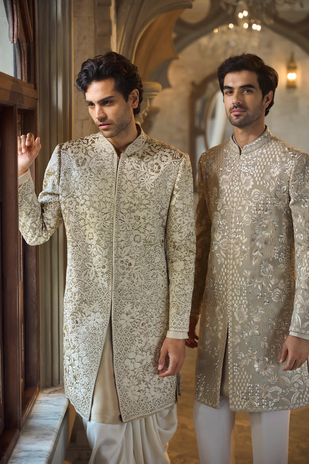 Antique Gold Sherwani Set
