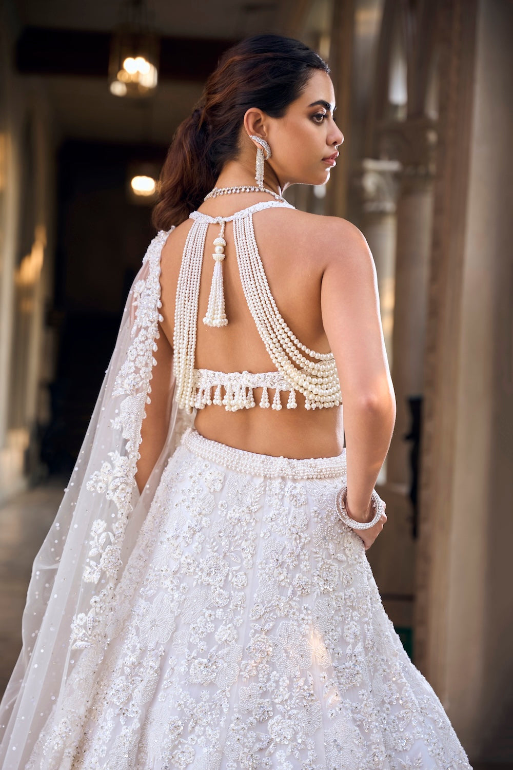 Ivory Floral Lehenga Set