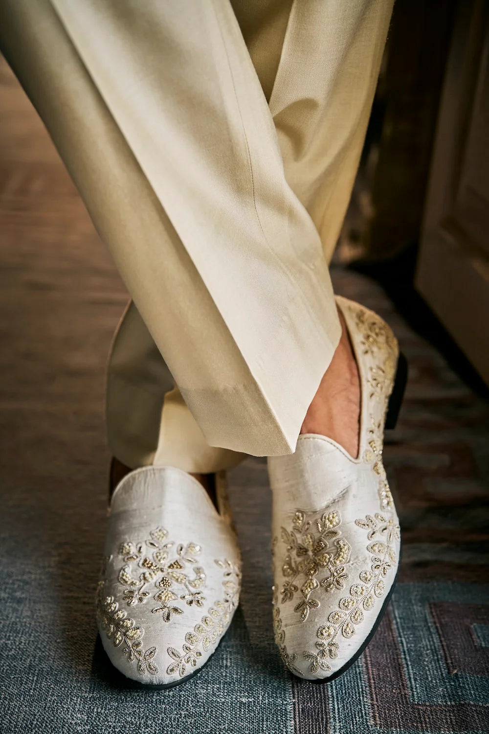 Ivory Gold Sherwani Set