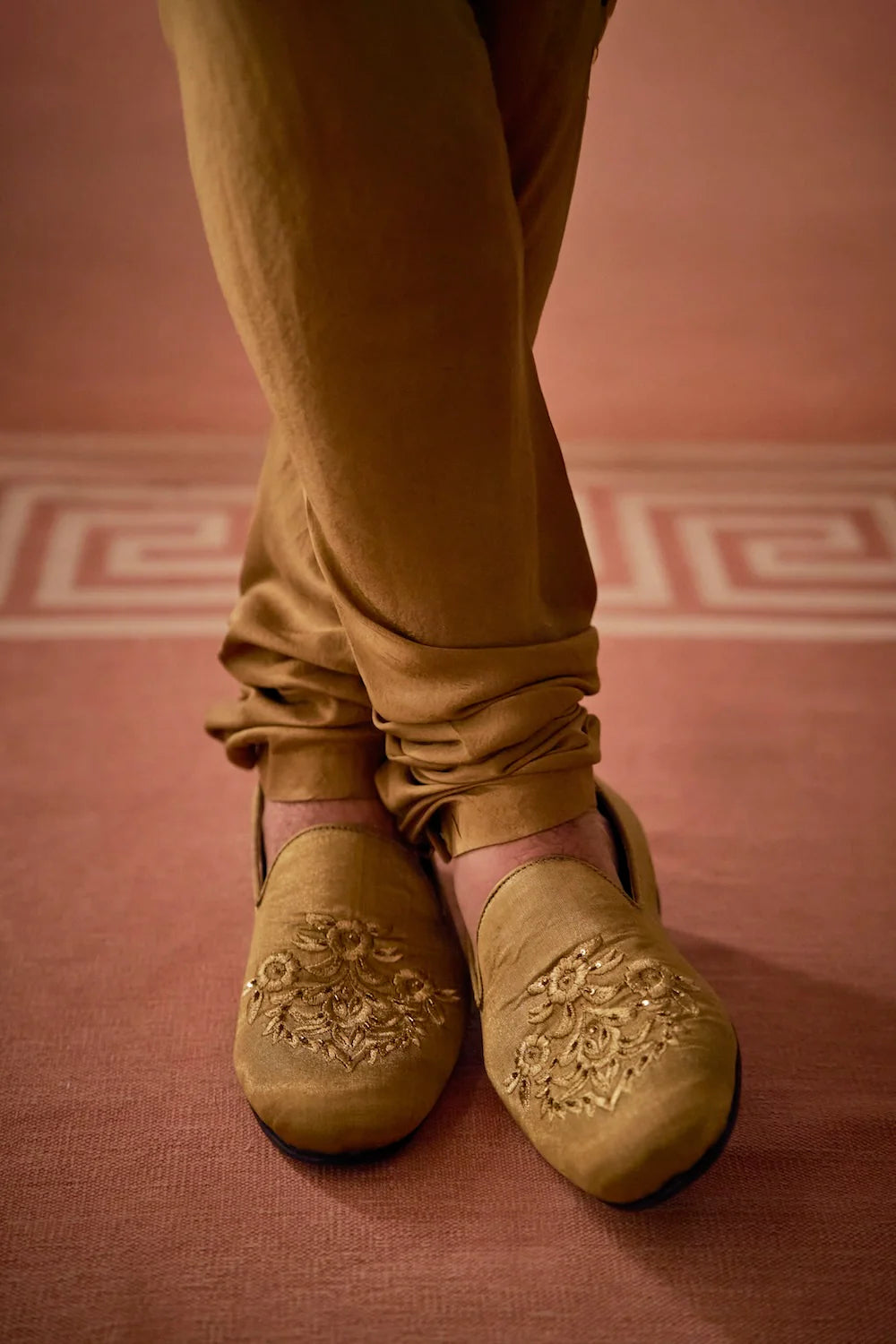 Antique Gold Sherwani Set