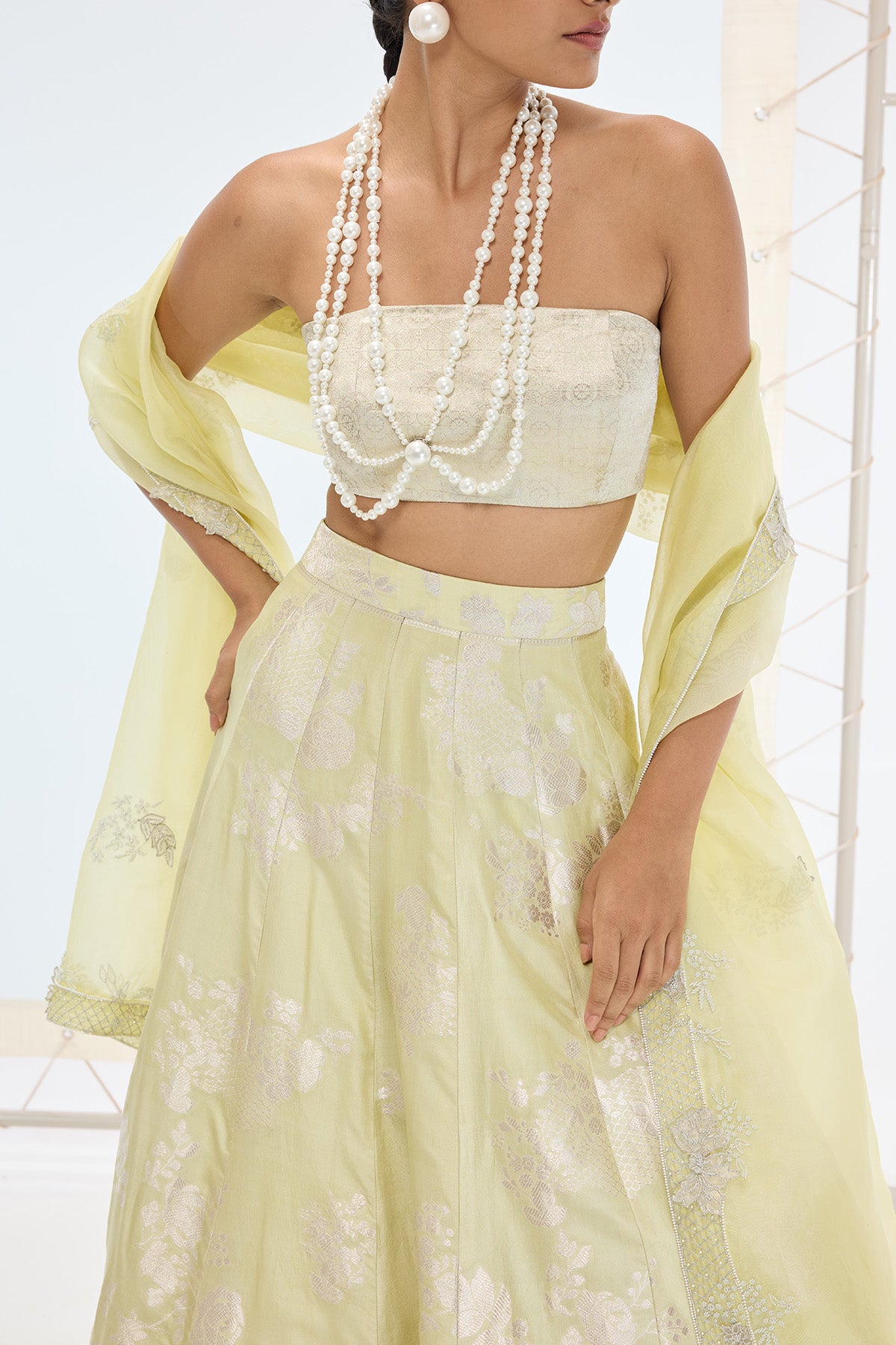 The Sylvie Lehenga Set in Pistachio