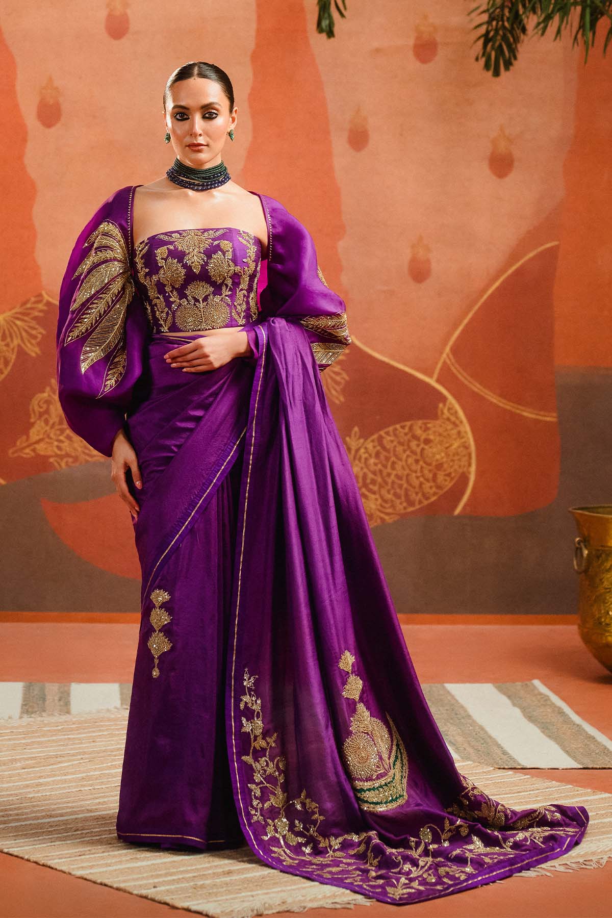The Jamun Fizz Saree[without jacket]