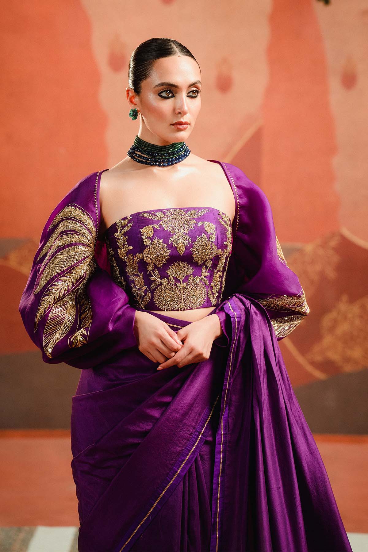 The Jamun Fizz Saree[without jacket]