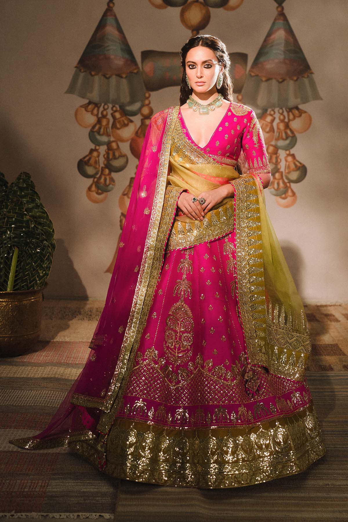 Rose Falooda Lehenga[with original dupatta]
