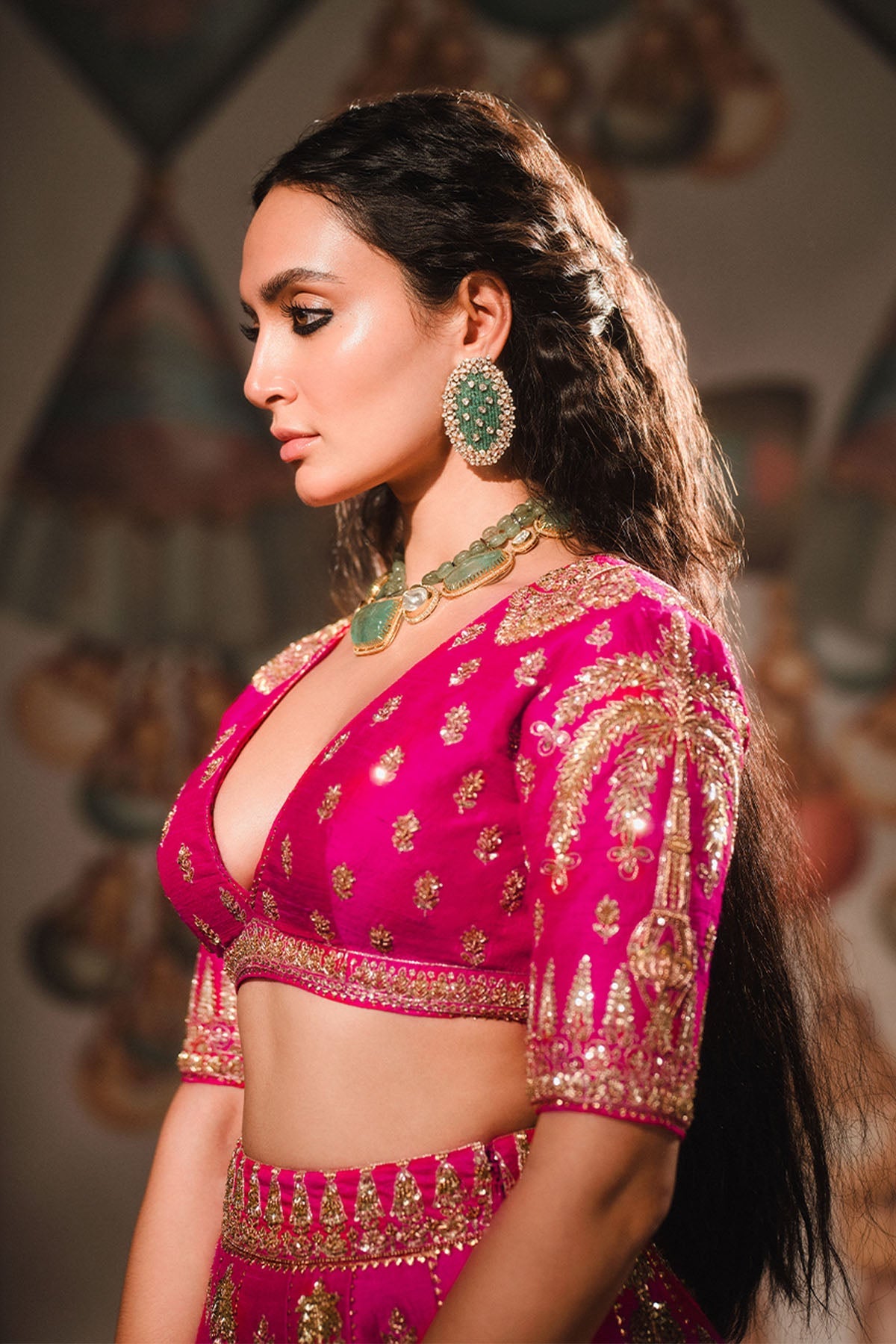 Rose Falooda Lehenga[with original dupatta]