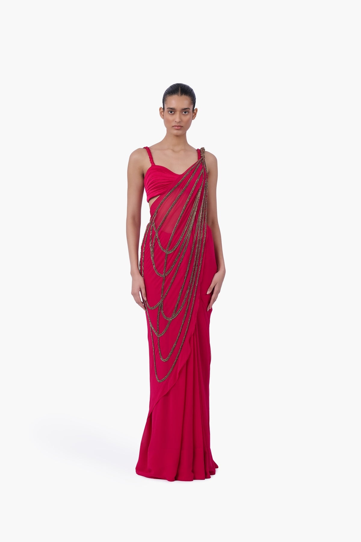 The Cascade Chain Saree