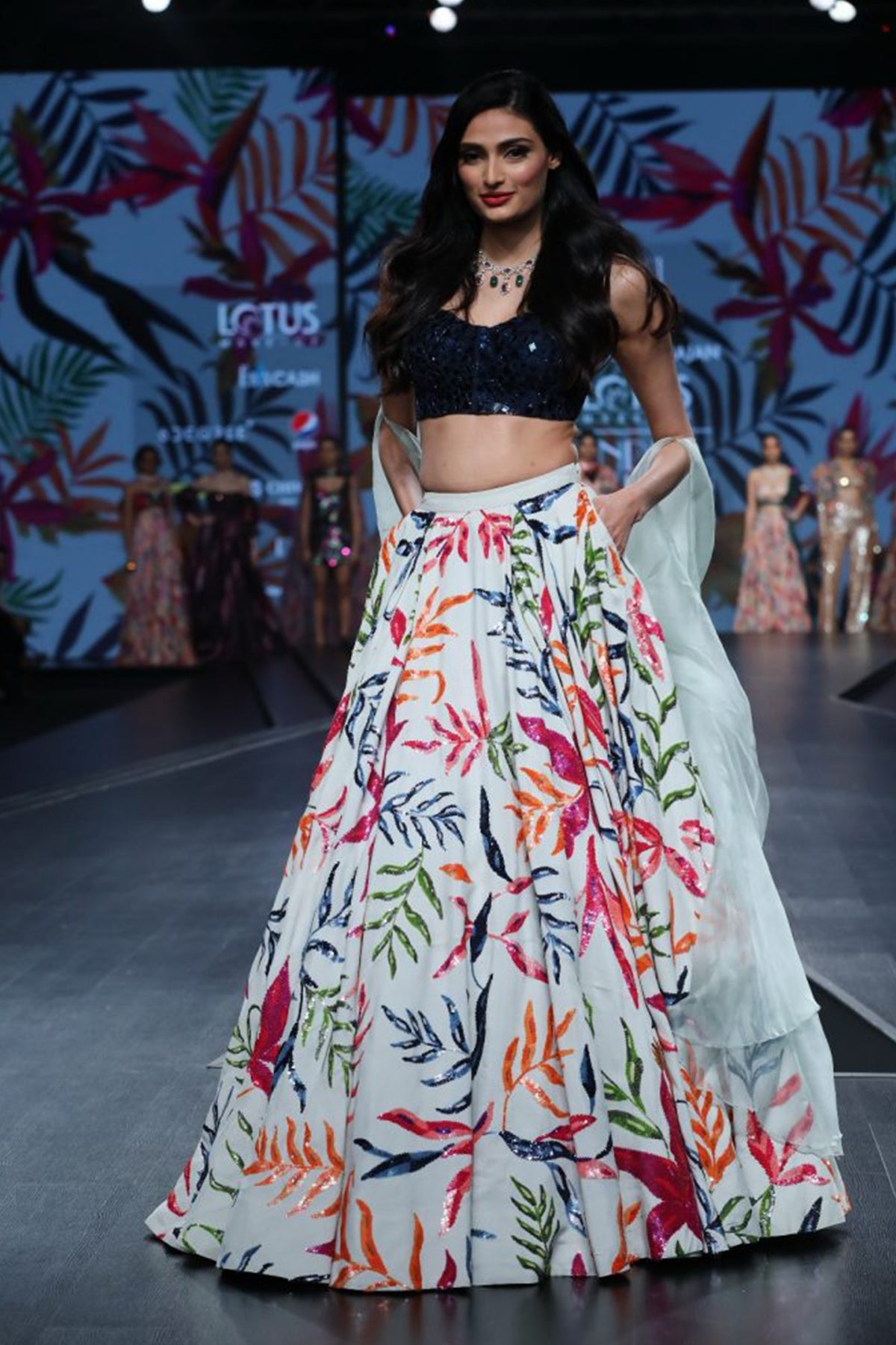 Athiya shetty in  printed anarkali