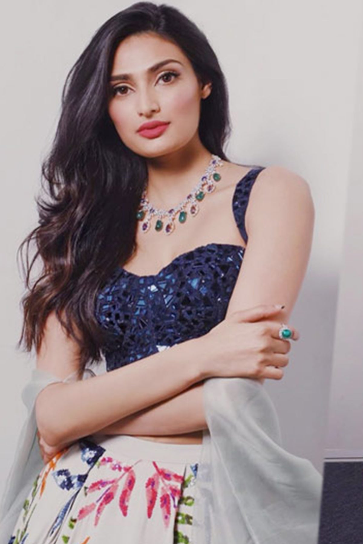 Athiya shetty in  printed anarkali