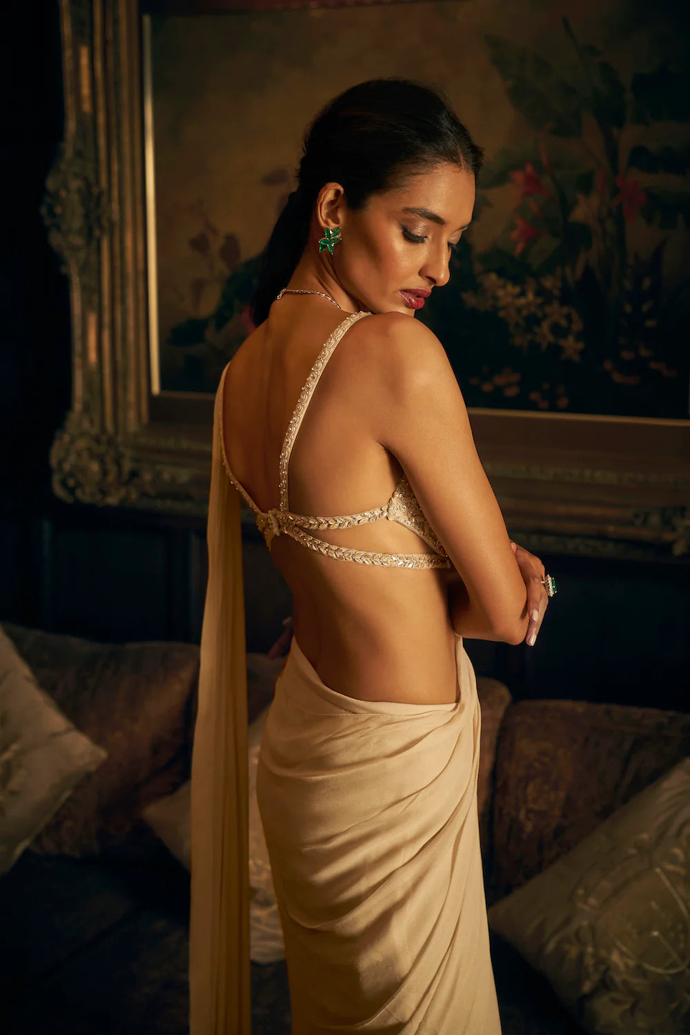 Nude Draped Saree