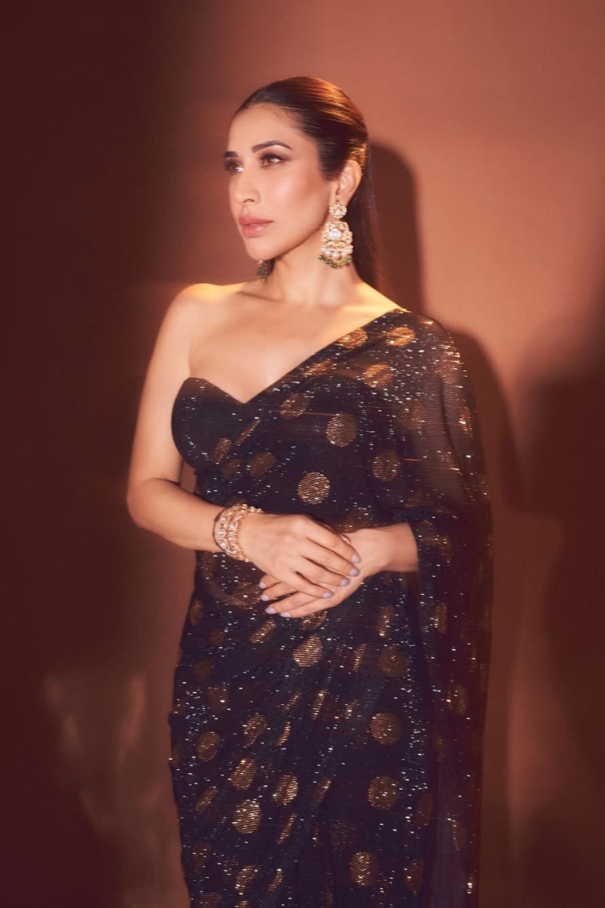 Sophie Choudry in Dottie Saree Set