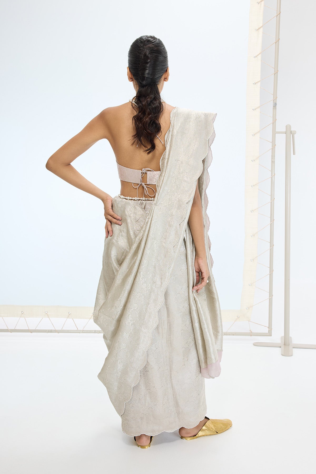 The Jenna Saree in  Mauve