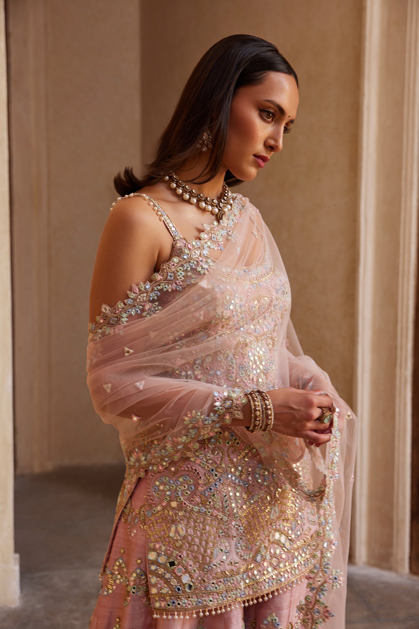 Rose Pink Strappy  Sharara