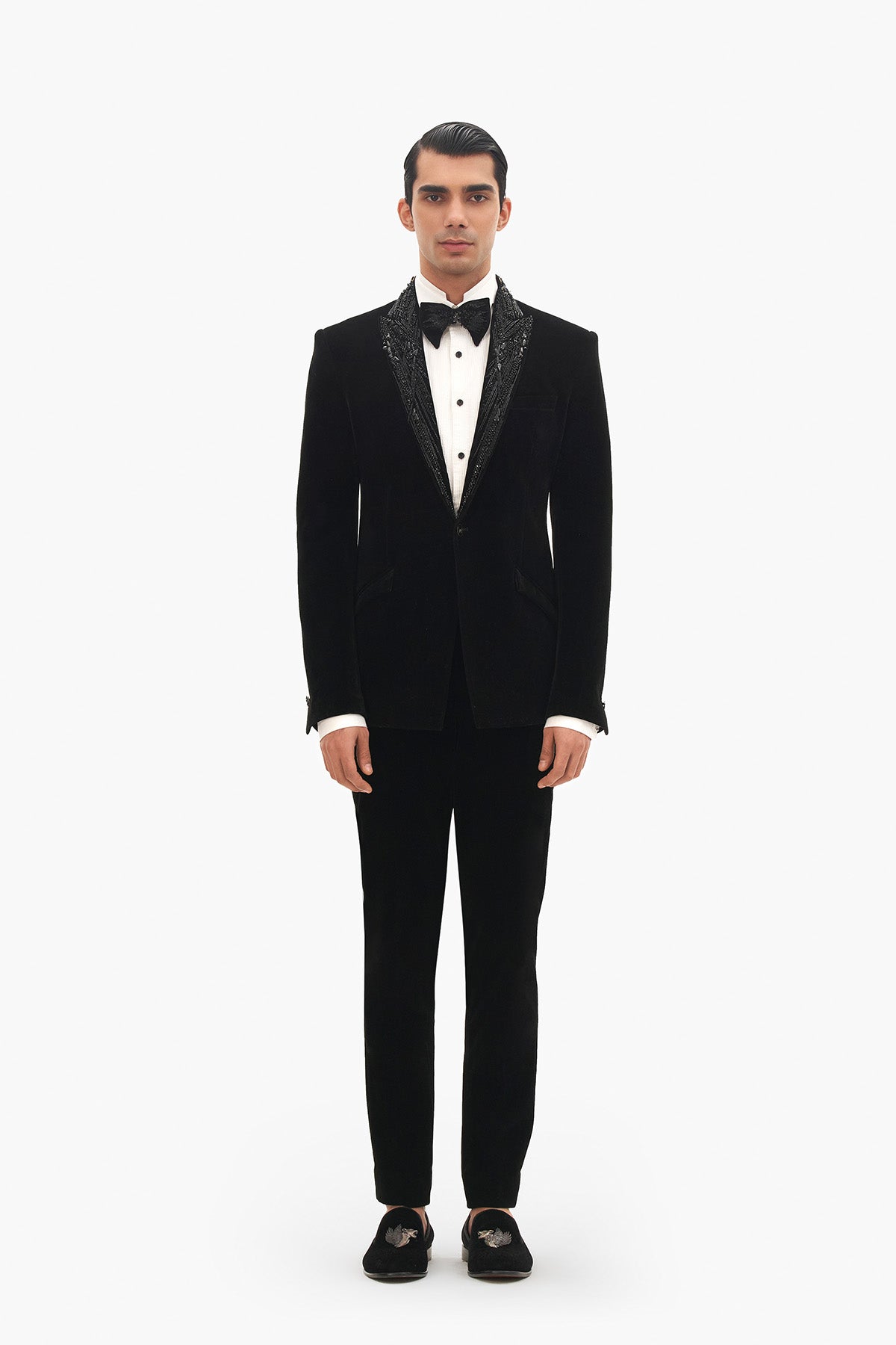 Classic Embroidered Lapel Tuxedo