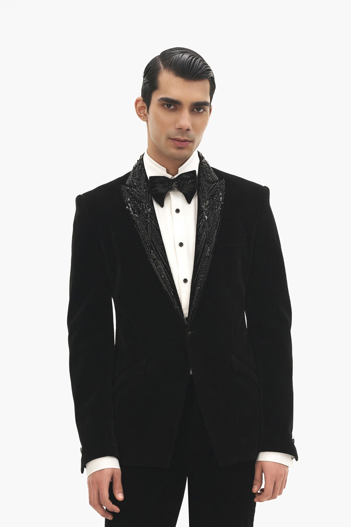 Classic Embroidered Lapel Tuxedo