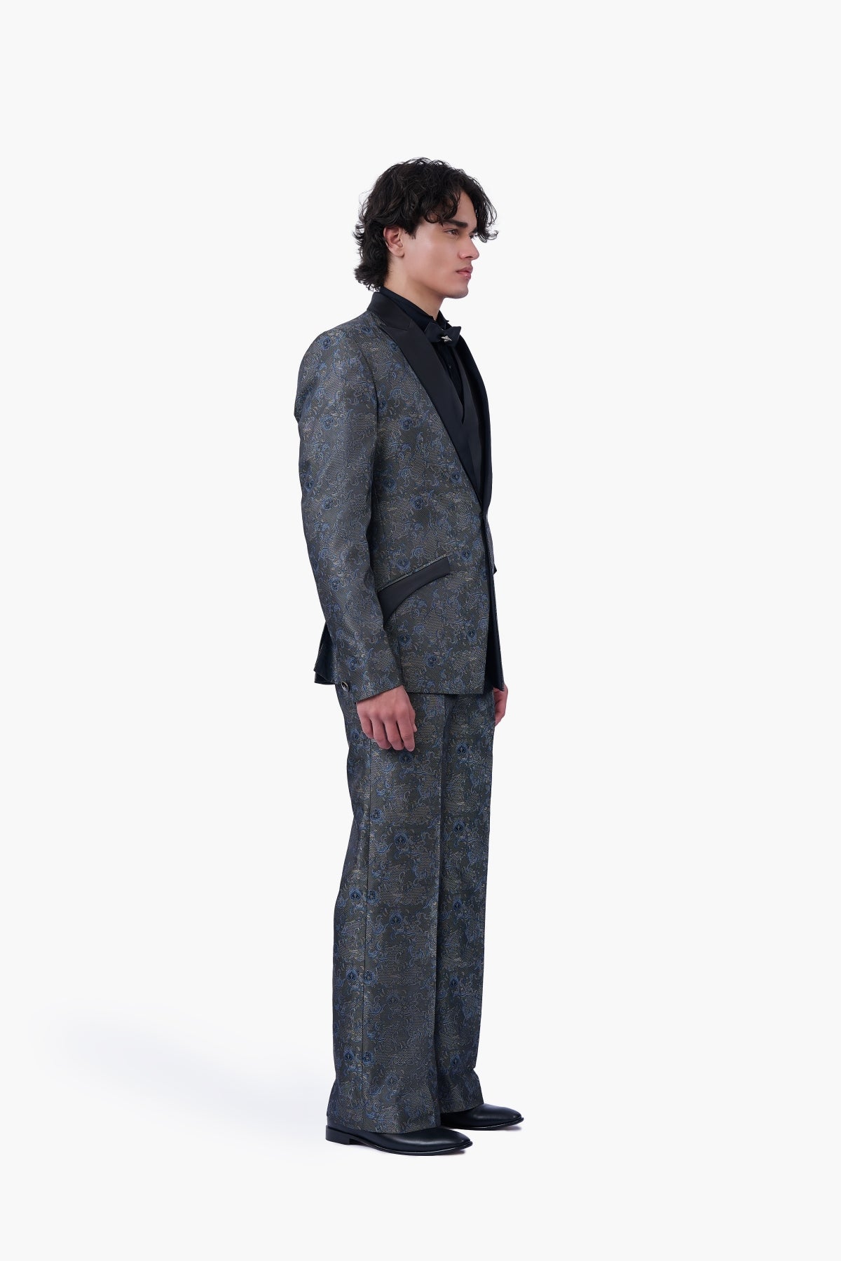 Metallic Paisley Jacquard Trousers